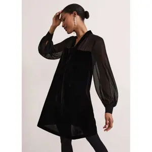 Phase Eight Black Velvet Dress